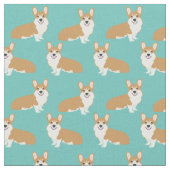 Cute corgi fabric - minitroen stof (Close Up)