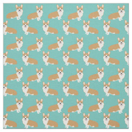 Cute corgi fabric - minitroen stof