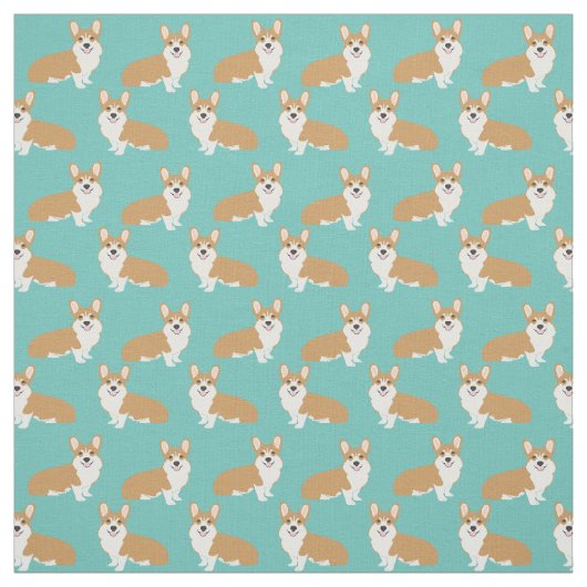 Cute corgi fabric - minitroen stof (Swatch)