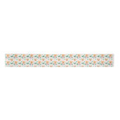 Cute Corgi Floral Ribbon Satijnen Lint (Voorkant)