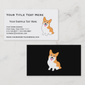 Cute Corgi for Breeder, Dog Trainer, Dog Walker Visitekaartje (Voorkant / Achterkant)