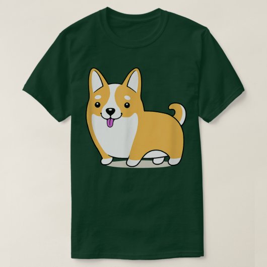 Cute Corgi Funny Corgi Dog Art T-shirt (Design voorkant)