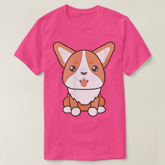 Cute Corgi Funny Corgi Dog Art T-shirt (Design voorkant)