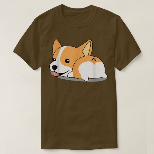 Cute Corgi Funny Corgi Dog Art T-shirt (Design voorkant)