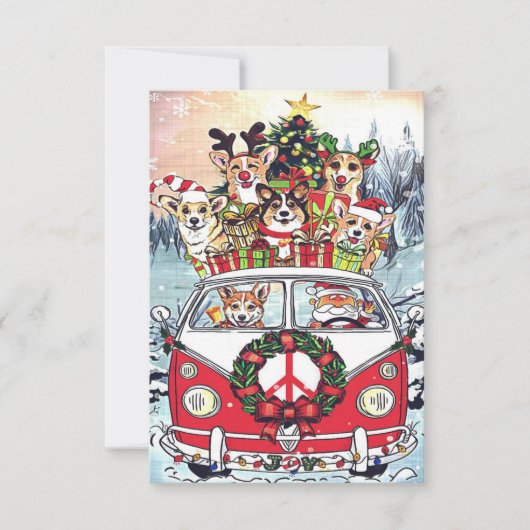 Cute Corgi Funny Hondenliefhebber Corgi RSVP Kaartje (Voorkant)