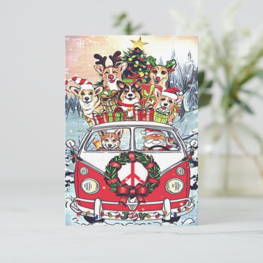 Cute Corgi Funny Hondenliefhebber Corgi RSVP Kaartje (Staand voorkant)