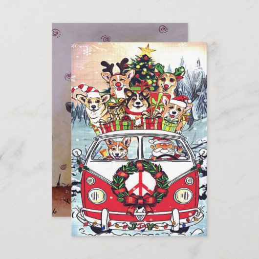 Cute Corgi Funny Hondenliefhebber Corgi RSVP Kaartje (Voorkant / Achterkant)