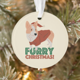 Cute Corgi Furry kerst Ornament