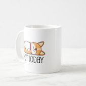 Cute Corgi Gift Funny Dog Lover not Today Lazy Koffiemok (Voorkant links)