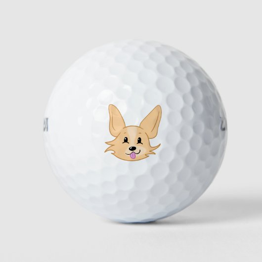Cute Corgi Golf Balls Golfballen (Voorkant)