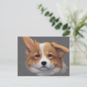 Cute Corgi Holiday Card Feestdagenkaart (Staand voorkant)