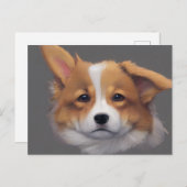 Cute Corgi Holiday Card Feestdagenkaart (Voorkant / Achterkant)