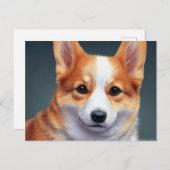 Cute Corgi Holiday Card Feestdagenkaart (Voorkant / Achterkant)