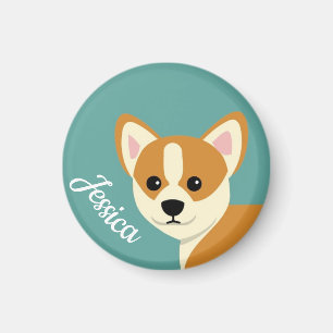 Cute Corgi Hondenliefhebber Personalized Magneet