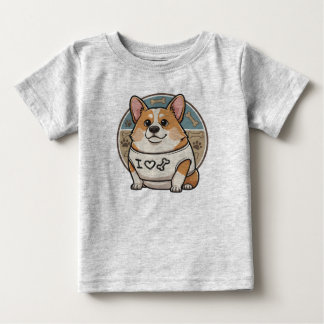 Cute Corgi “Ik hou van botten” T-shirt