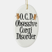 Cute Corgi Keramisch Ornament (Rechts)