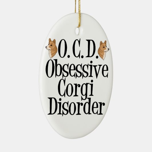 Cute Corgi Keramisch Ornament (Rechts)