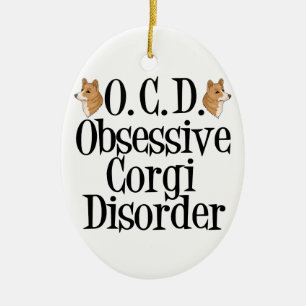 Cute Corgi Keramisch Ornament