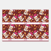 Cute Corgi-Kerstmis met de aangepaste naam van de  Inpakpapier Vel (Voorkant 3)