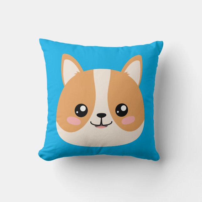 Cute Corgi Kussen (Voorkant)