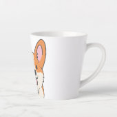 Cute Corgi Latte Mok (Rechts)