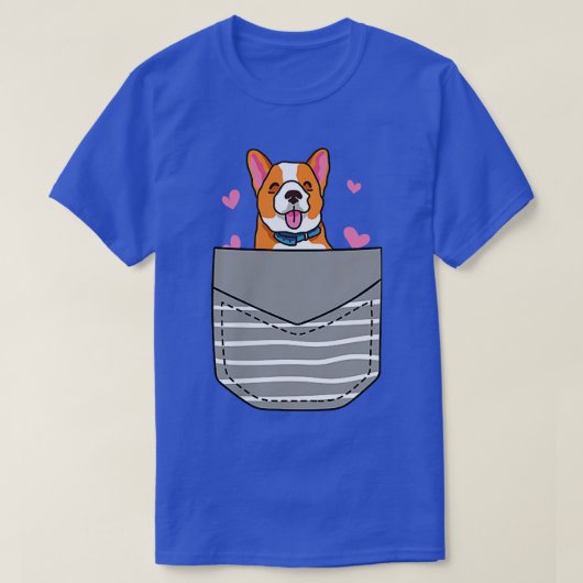 Cute Corgi Lover Pocket T-shirt (Design voorkant)
