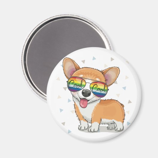 Cute Corgi Magneet (Voorkant / Achterkant)