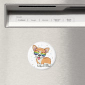 Cute Corgi Magneet (Insitu (Vaatwasser))