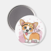 Cute Corgi Magneet (Voorkant / Achterkant)