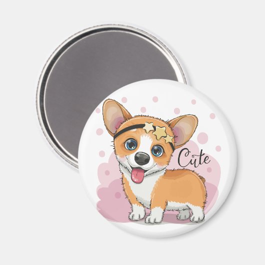 Cute Corgi Magneet (Voorkant / Achterkant)