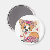 Cute Corgi Magnet (Voorkant / Achterkant)