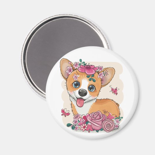 Cute Corgi Magnet (Voorkant / Achterkant)