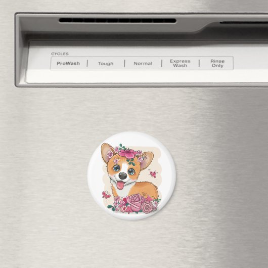 Cute Corgi Magnet (Insitu (Vaatwasser))