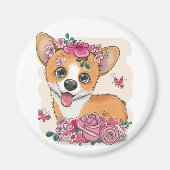Cute Corgi Magnet (Voorkant)