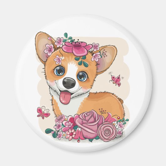 Cute Corgi Magnet (Voorkant)