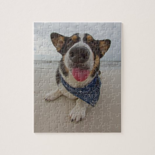 Cute Corgi met Tongue uit Legpuzzel (Verticaal)