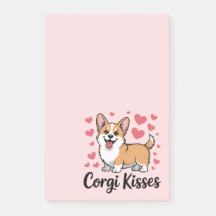 Cute Corgi Moeder Cadeau Roze Harten Hond Liefhebb Post-it® Notes