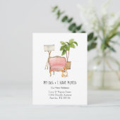 Cute Corgi "My dog & I move" bewegend Briefkaart (Staand voorkant)