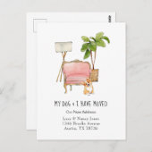 Cute Corgi "My dog & I move" bewegend Briefkaart (Voorkant / Achterkant)