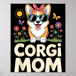 Cute Corgi-ontwerp voor vrouwen meisjes moeder hon Poster