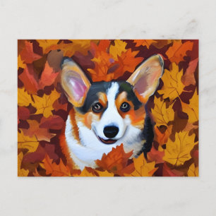Cute Corgi Painting Briefkaart