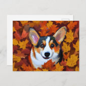 Cute Corgi Painting Briefkaart (Voorkant / Achterkant)