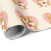 cute corgi paper cadeaupapier (Rol Hoek)