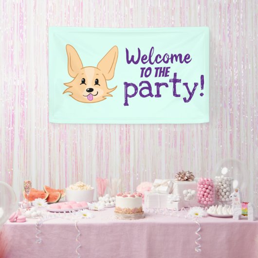 Cute Corgi Party Banner (Feest)