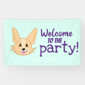Cute Corgi Party Banner (Horizontaal)