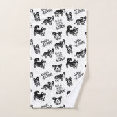 Cute Corgi Pattern Bad Handdoek (Handdoek)
