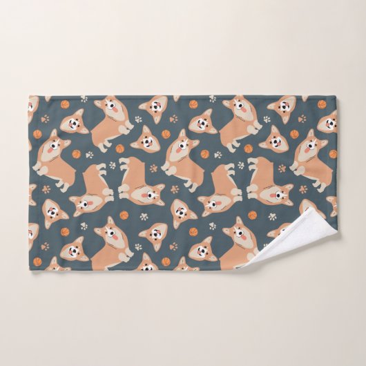 Cute Corgi Pattern Bad Handdoek (Handdoek)
