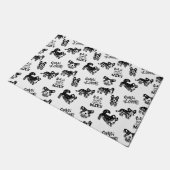 Cute Corgi Pattern Deurmat (Schuin)