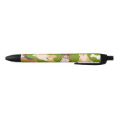 Cute Corgi Pattern Green Zwarte Inkt Pen (Bodem)