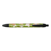 Cute Corgi Pattern Green Zwarte Inkt Pen (Achterkant)